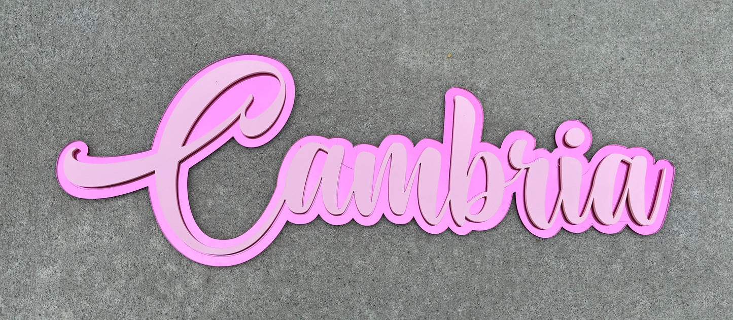 Acrylic Name Sign